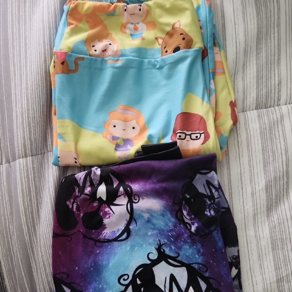 Kids Cartoon Print Bottoms - Multicolor